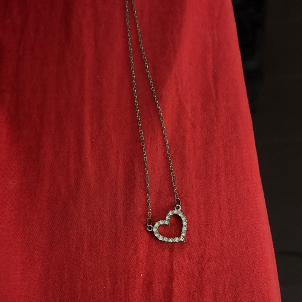 Elegant Silver Heart Necklace